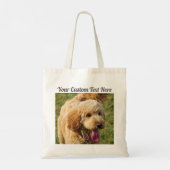 Aangepast bericht Goldendole Dog Tote Bag (Achterkant)