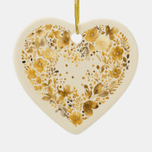 Aangepast bericht Gouden kleurrijke Floral Heart G