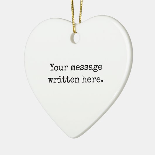 Aangepast Bericht Hier Persoonlijke Tekst Citaten Keramisch Ornament (Links)
