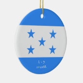 Aangepast bericht Honduras Vlag Keramisch Ornament (Rechts)