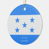 Aangepast bericht Honduras Vlag Keramisch Ornament (Links)