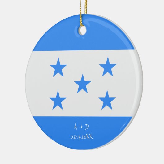 Aangepast bericht Honduras Vlag Keramisch Ornament (Links)