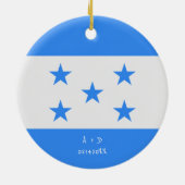 Aangepast bericht Honduras Vlag Keramisch Ornament (Achterkant)