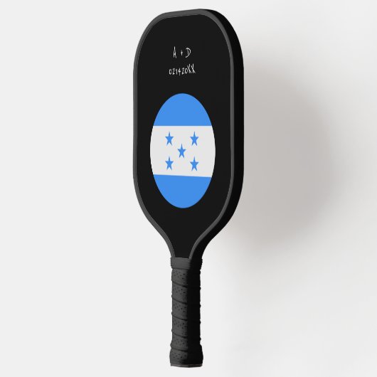 Aangepast bericht Honduras Vlag Pickleball Paddle (Links)