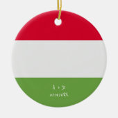 Aangepast bericht Hongarije Vlag Keramisch Ornament (Voorkant)