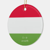 Aangepast bericht Hongarije Vlag Keramisch Ornament (Links)