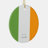 Aangepast bericht Ierse vlag Keramisch Ornament (Rechts)