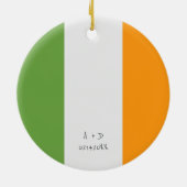 Aangepast bericht Ierse vlag Keramisch Ornament (Achterkant)