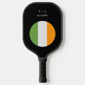Aangepast bericht Ierse vlag Pickleball Paddle (Voorkant)