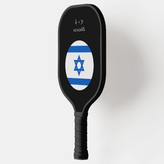 Aangepast bericht Israël Vlag Pickleball Paddle (Links)