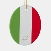 Aangepast bericht Italië Vlag Keramisch Ornament (Rechts)