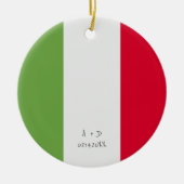 Aangepast bericht Italië Vlag Keramisch Ornament (Voorkant)