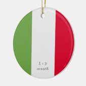 Aangepast bericht Italië Vlag Keramisch Ornament (Links)
