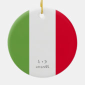 Aangepast bericht Italië Vlag Keramisch Ornament (Achterkant)