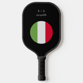 Aangepast bericht Italië Vlag Pickleball Paddle