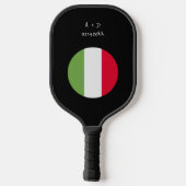 Aangepast bericht Italië Vlag Pickleball Paddle (Achterkant)
