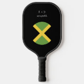 Aangepast bericht Jamaica vlag Pickleball Paddle (Voorkant)