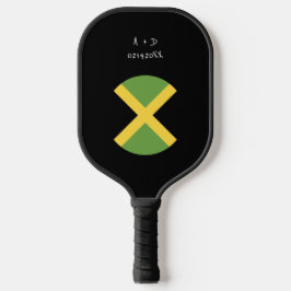Aangepast bericht Jamaica vlag Pickleball Paddle