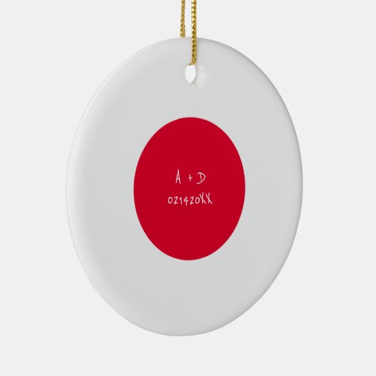 Aangepast bericht Japan vlag Keramisch Ornament (Rechts)