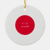 Aangepast bericht Japan vlag Keramisch Ornament (Voorkant)