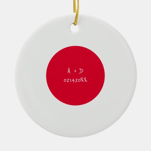 Aangepast bericht Japan vlag Keramisch Ornament (Voorkant)