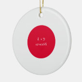 Aangepast bericht Japan vlag Keramisch Ornament (Links)