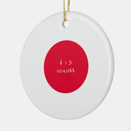 Aangepast bericht Japan vlag Keramisch Ornament (Links)