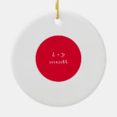 Aangepast bericht Japan vlag Keramisch Ornament (Achterkant)