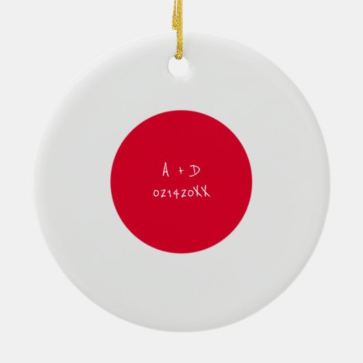 Aangepast bericht Japan vlag Keramisch Ornament (Achterkant)