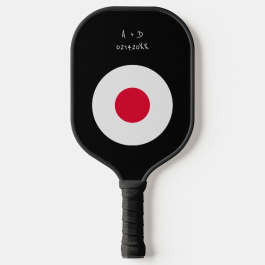 Aangepast bericht Japan vlag Pickleball Paddle (Voorkant)