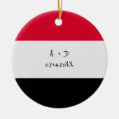 Aangepast Bericht Jemen Vlag Vakantieboom Ornament (Voorkant)