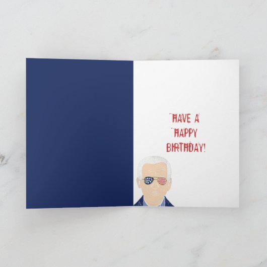 Aangepast bericht Joe Biden Grappige Verjaardag Kaart (Binnen)