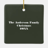 Aangepast bericht Kerstmis Keramisch Ornament (Achterkant)