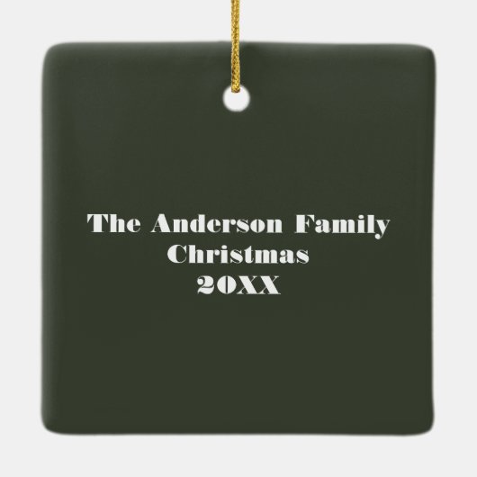 Aangepast bericht Kerstmis Keramisch Ornament (Achterkant)