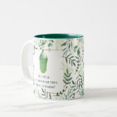 Aangepast bericht Monarch Butterfly Aanmoediging Tweekleurige Koffiemok (Voorkant links)