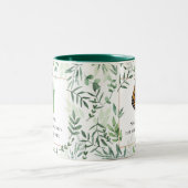 Aangepast bericht Monarch Butterfly Aanmoediging Tweekleurige Koffiemok (Center)