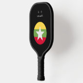 Aangepast bericht Myanmar vlag Pickleball Paddle (Links)