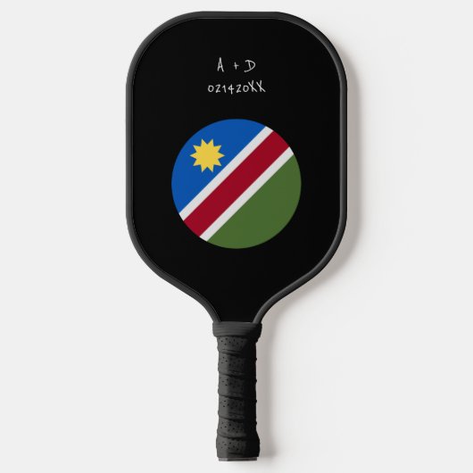 Aangepast bericht Namibië Vlag Pickleball Paddle (Voorkant)
