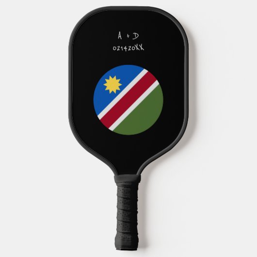 Aangepast bericht Namibië Vlag Pickleball Paddle (Achterkant)