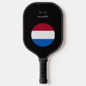 Aangepast bericht Nederlandse vlag Pickleball Paddle (Voorkant)