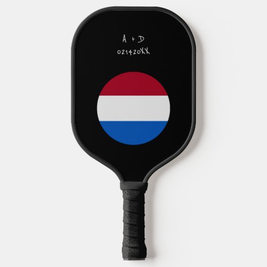 Aangepast bericht Nederlandse vlag Pickleball Paddle (Voorkant)