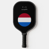 Aangepast bericht Nederlandse vlag Pickleball Paddle (Achterkant)