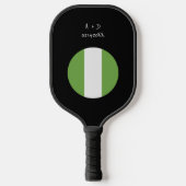 Aangepast bericht Nigeria Vlag Pickleball Paddle (Voorkant)