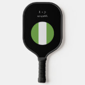 Aangepast bericht Nigeria Vlag Pickleball Paddle (Achterkant)