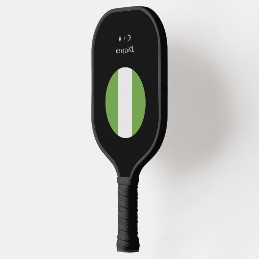 Aangepast bericht Nigeria Vlag Pickleball Paddle (Links)
