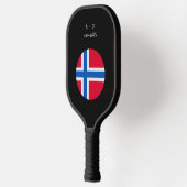 Aangepast bericht Noorwegen Vlag Pickleball Paddle (Links)