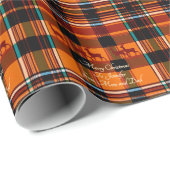 Aangepast bericht op Christmas plaid rendier Cadeaupapier (Rol Hoek)