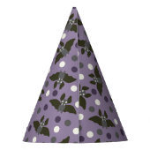 Aangepast bericht Paarse, houtskool grijs Cartoon Feesthoedjes (Achterkant)