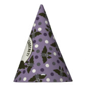 Aangepast bericht Paarse, houtskool grijs Cartoon Feesthoedjes (Rechts)