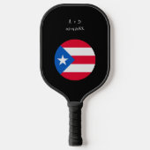 Aangepast bericht Puerto Rico Vlag Pickleball Paddle (Voorkant)
